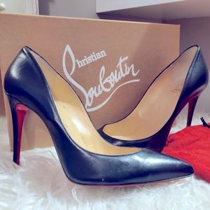 Christian Louboutin Pigalle Follies 100 Napa Shiny Black